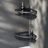 Полка корзина AM.PM Sense L угловая Черная матовая арт-A7454222 — фото 6, Полки для ванной и душа