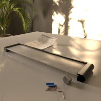 Стеклянная полка Altasan Лотос Черная матовая арт-ЛТ70ЧМ — фото 4, Полки для ванной и душа