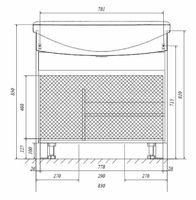 Тумба под раковину 1MarKa Lina New 85Н Белый глянец арт-У94493 — фото 8, Тумбы под раковину