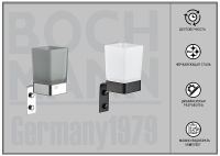 Стакан для зубных щеток Boch Mann CR-D01-06 Хром арт-BM10663 — фото 3, Стаканы для зубных щеток