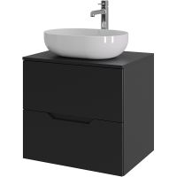 Тумба с раковиной Orange Line 60 подвесная Черная матовая арт-Li-60TubMDF+B05-480W — фото 1, Тумбы с раковиной