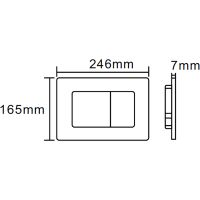 Клавиша смыва Ceruttispa Черная матовая арт-CR02BK — фото 2, Кнопки смыва