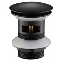 Донный клапан Timo click-clack Черный матовый арт-8011/03 — фото 1, Донные клапаны