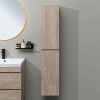 Шкаф пенал Aquanet Нота New 30 подвесной Дуб светлый арт-334201 — фото 8, Пеналы для ванной комнаты