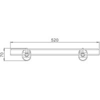 Стеклянная полка Haiba Хром арт-HB1907-1 — фото 2, Полки для ванной и душа
