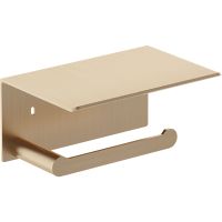 Держатель туалетной бумаги Nofer Verona с полкой Золото матовое арт-16876.G — фото 1, Держатели туалетной бумаги