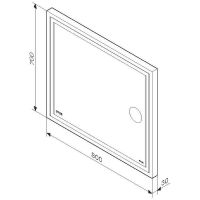 Зеркало AM.PM Gem 80 с подсветкой с механическим выключателем арт-M91AMOX0803WG — фото 10, Зеркала в ванную комнату