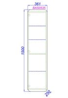 Шкаф пенал Aqwella Basic 35 Дуб золотой арт-BAS0535DZ — фото 4, Пеналы для ванной комнаты