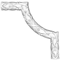 Угловой элемент Decomaster 200x200x20 мм арт-DP 8052 B — фото 1, Молдинги