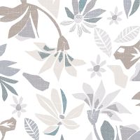 Обои Marburg Flora Винил на флизелине (0,53*10,05) Белый/Серый/Бежевый, Листья/Цветы арт-47468 — фото 2, Обои для стен