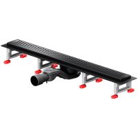 Душевой лоток AM.PM MasterFlow 70 с Черной матовой решеткой Cut Gradient арт-W01SC-P11-070-01BM — фото 1, Душевые лотки