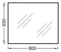 Зеркало Jacob Delafon Struktura 80 подвесное арт-EB1098-NF — фото 3, Зеркала в ванную комнату