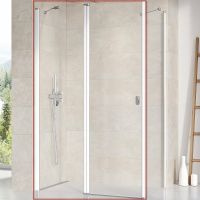 Душевая дверь Ravak Chrome CRV2-100 профиль Белый стекло Transparent арт-1QVA0100Z1 — фото 1, Распашные душевые двери