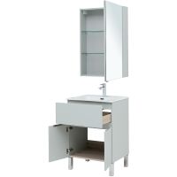 Комплект мебели для ванной Aquanet Алвита New 60 Серый матовый арт-274530 — фото 6, Комплекты мебели для ванной