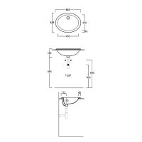 Товар: Раковина Simas Top E Lavabi D Arredo 55 S50P bi Белая арт-S50Pbi - фото 3 Раковина Simas Top E Lavabi D Arredo 55 S50P bi Белая арт-S50Pbi — фото 3, Раковины встраиваемые сверху