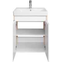 Тумба под раковину Aquaton Сканди Doors 55 Белый глянец, Дуб верона арт-1A278801SDB20 — фото 6, Тумбы под раковину