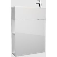 Тумба с раковиной 1MarKa Stretto 50П подвесная Белый глянец арт-У94716 — фото 1, Тумбы с раковиной