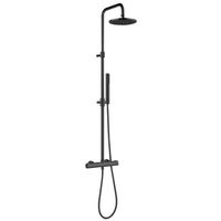 Душевая система Webert Elio Черный матовый с верхним душем металл арт-EL980507560METAL — фото 1, Душевые стойки