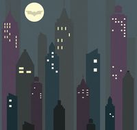 Фреска детская Ortograf Детские 20922 Фактура флок FLK Флизелин (3,9*2,5) Бирюзовый/Серый/Фиолетовый, Город арт-20922 (флок FLK) — фото 2, Фрески