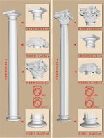 Капитель Decomaster 280x155x415 мм арт-DC 8303C-8 — фото 2, Колонны