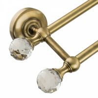 Полотенцедержатель Migliore Amerida двойной Бронза с кристаллами Swarovski арт-16569 — фото 4, Полотенцедержатели