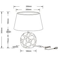 Настольная лампа Artelamp Poppy Белая Золото арт-A4063LT-1GO — фото 5, Настольные лампы
