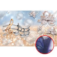 Фреска Ortograf 3D 6697 Фактура бархат серебро FX-S Флизелин (4,3*2,7) Голубой/Серебряный/Золото, Абстракция арт-6697 (бархат серебро FX-S) — фото 1, Фрески