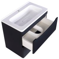 Тумба под раковину Style Line Бергамо 60 подвесная Черная антискрейч арт-СС-00002318 — фото 2, Тумбы под раковину