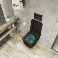 Унитаз Point Меркурий подвесной Черный матовый с сиденьем Микролифт арт-PN41831BM — фото 8, Подвесные унитазы