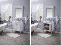 Тумба под раковину Aquanet Селена 105 Белая Патина серебро арт-201650 — фото 7, Тумбы под раковину