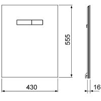 Товар: Клавиша смыва Tece Lux для унитаза Черная Хром глянцевый арт-9650004 - фото 5 Клавиша смыва Tece Lux для унитаза Черная Хром глянцевый арт-9650004 — фото 5, Кнопки смыва