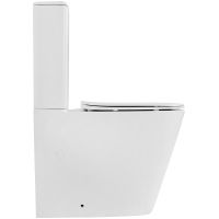 Унитаз компакт Abber Rechteck Белый матовый с бачком и сиденьем Микролифт арт-AC1210TMW — фото 2, Напольные унитазы