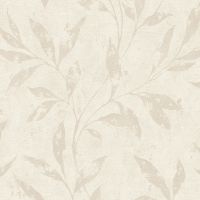 Обои Grandeco Avrora Винил на флизелине (1,06*10,05) Белый/Бежевый, Листья арт-A69603 — фото 1, Обои для стен