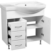 Тумба под раковину Stella Polar Концепт 80 L Белая арт-SP-00000129 — фото 2, Тумбы под раковину