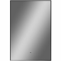 Зеркало Континент Amer 600х1000 с подсветкой Черное с бесконтактным выключателем арт-ЗЛП1526 — фото 1, Зеркала в ванную комнату