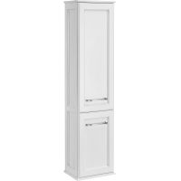 Шкаф пенал ASB-Woodline Венеция 40 подвесной Белый с патиной Серебро арт-11965 — фото 1, Пеналы для ванной комнаты