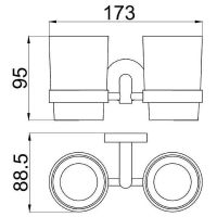 Стакан для зубных щеток Allen Brau Priority Белый Хром арт-6.31003-00 — фото 2, Стаканы для зубных щеток