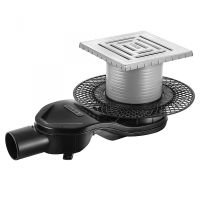 Душевой трап Berges Platz Uno 150x150 с решеткой Хром матовый арт-090170 — фото 1, Трапы для душа