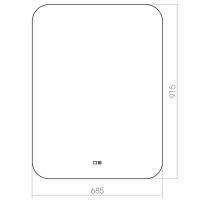 Зеркало Silver Mirrors Pallada 69 с подсветкой с сенсорным выключателем и подогревом арт-LED-00002339 — фото 3, Зеркала в ванную комнату