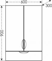 Подвесной шкаф СанТа Родос 60 Белый арт-406003 — фото 6, Шкафы для ванной