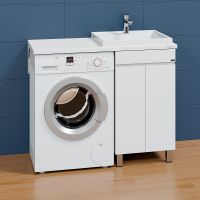 Тумба под раковину СанТа Марс 110 Белая арт-700312 — фото 3, Тумбы под раковину