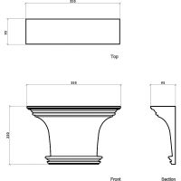 Капитель Европласт 95x220x355 мм арт-1.21.003 — фото 2, Колонны