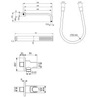 Комплект верхнего и ручного душа Ideal Standard Ideal Rain Хром арт-BD389AA — фото 12, Встраиваемые душевые комплекты