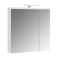 Зеркальный шкаф Aquaton Брук 80 с подсветкой Белый арт-1A200602BC010 — фото 1, Зеркальные шкафы в ванную