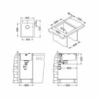 Кухонная мойка Alveus Pure 10 KMB-90 405x525 Брашированная сталь арт-1103607 — фото 5, Кухонные мойки