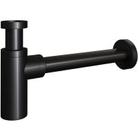 Сифон для раковины CeramaLux Черный глянцевый арт-C-058B(BC-054GB) — фото 1, Сифоны для раковины