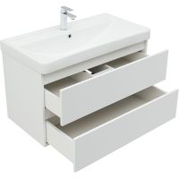 Тумба с раковиной Aquanet Вега 90 подвесная Белый глянец арт-327998 — фото 8, Тумбы с раковиной