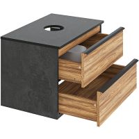 Товар: Тумба под раковину Runo Мальта 70 Дуб Черная арт-00-00001097 - фото 3 Тумба под раковину Runo Мальта 70 Дуб Черная арт-00-00001097 — фото 3, Тумбы под раковину