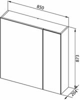 Зеркальный шкаф Aquanet Йорк 85 Белый арт-202089 — фото 7, Зеркальные шкафы в ванную