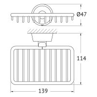 Мыльница FBS Vizovice Хром арт-VIZ 050 — фото 2, Мыльницы